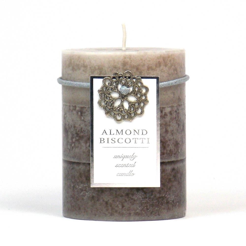 Almond Biscotti Pillar Candle 3X4