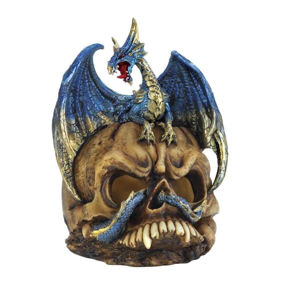 Blue Dragon And Skull Statue