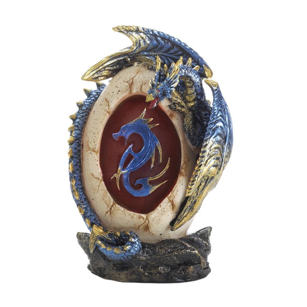 Blue Dragon Egg Statue