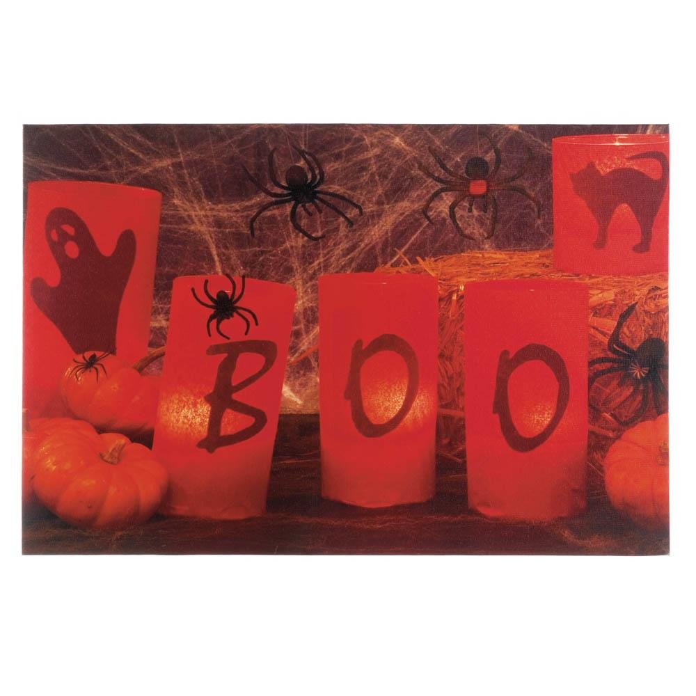 Boo Halloween LED Wall Art