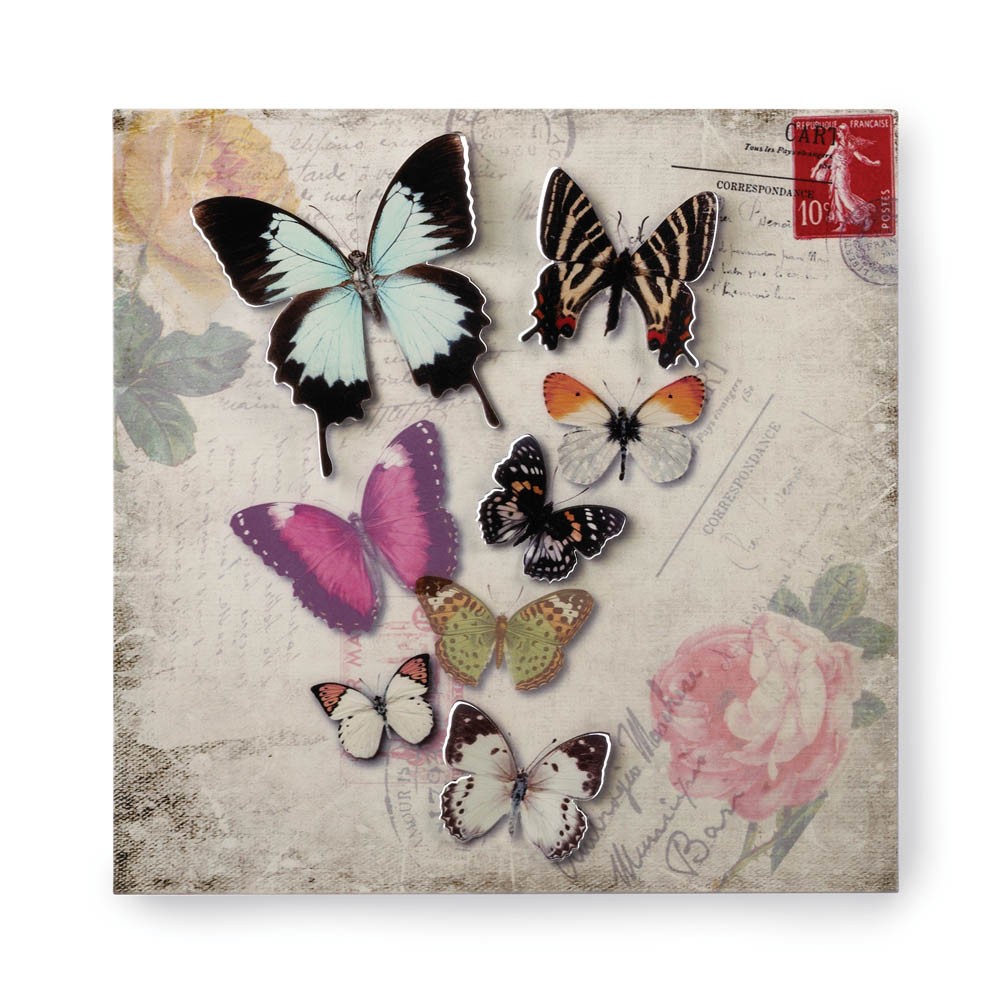 Butterfly Postcard 3-D Wall Art