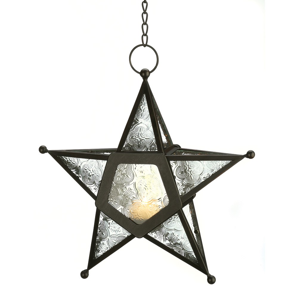 Clear Glass Star Lantern