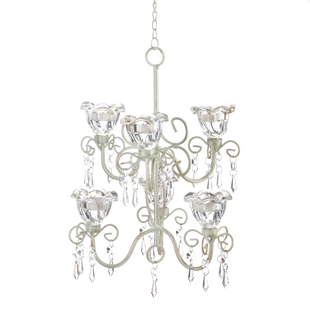 Crystal Blooms Double Chandelier