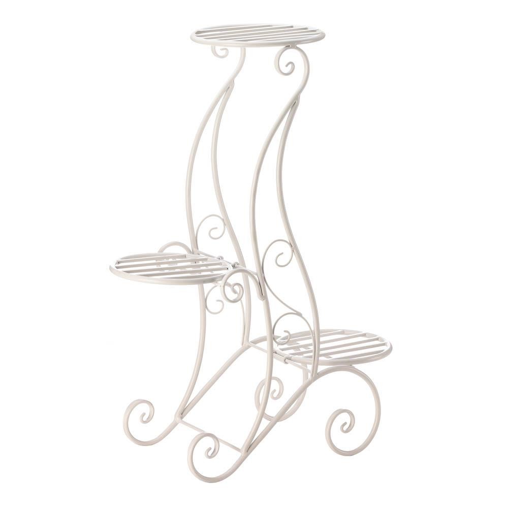 Curlicue Design 3-Tier Plant Stand