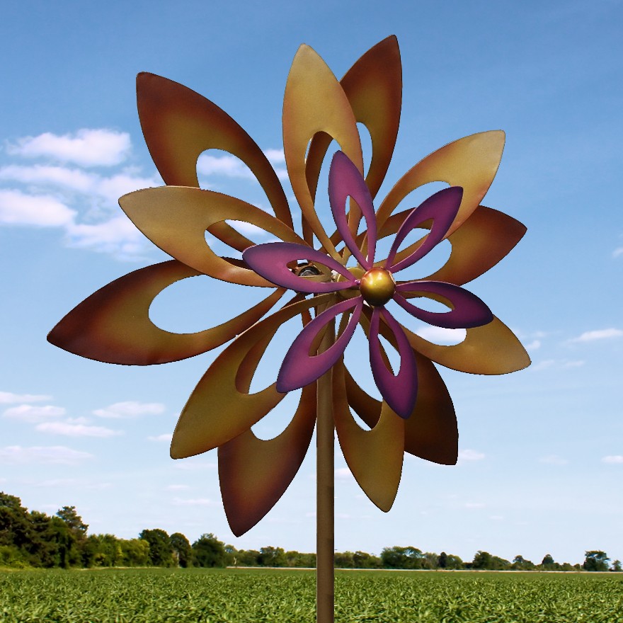 Dancing Sunflower Garden Windmill Garden Spinner