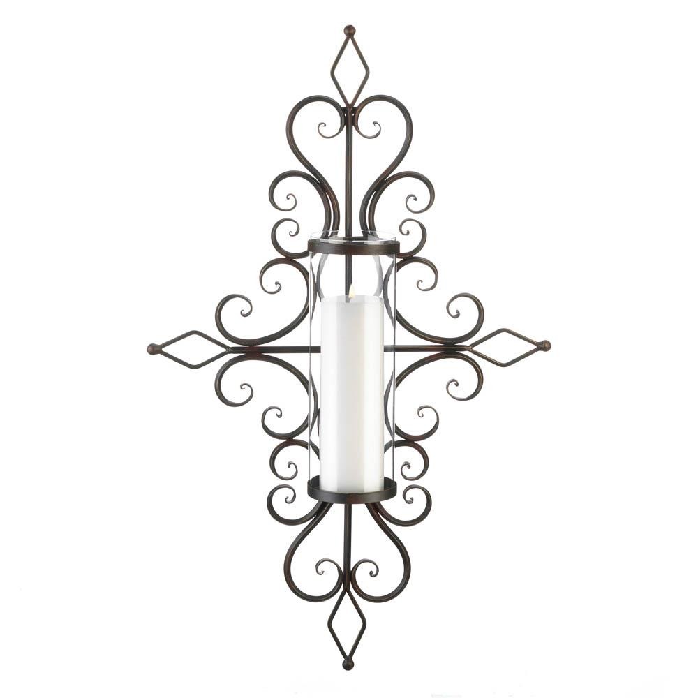 Flourished Candle Wall Sconce