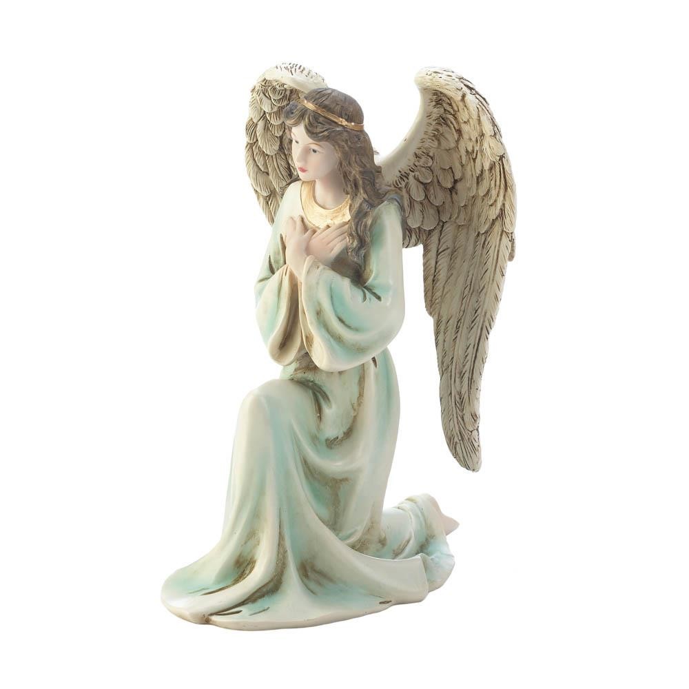 Graceful Kneeling Angel Figurine