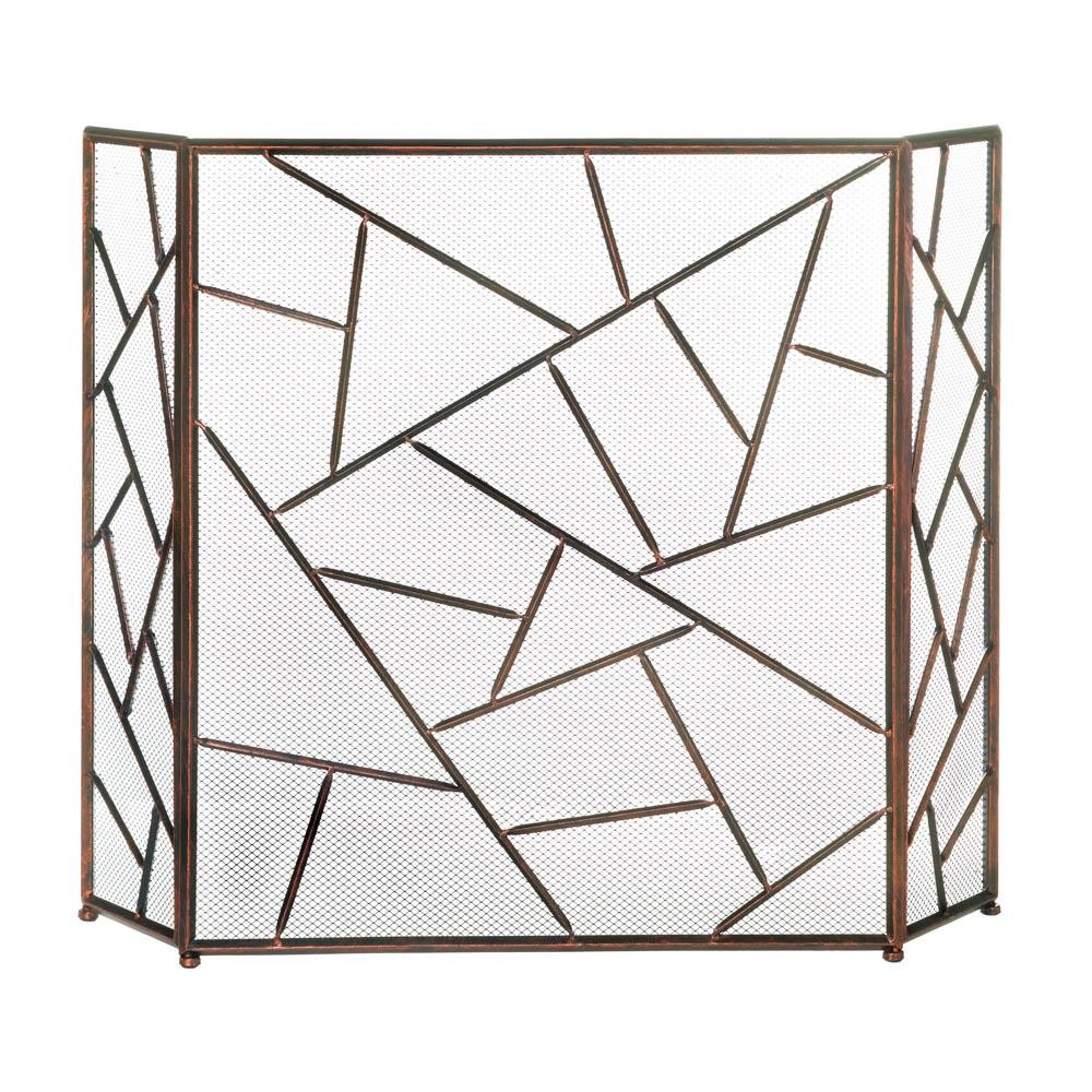 Modern Geometric Fireplace Screen