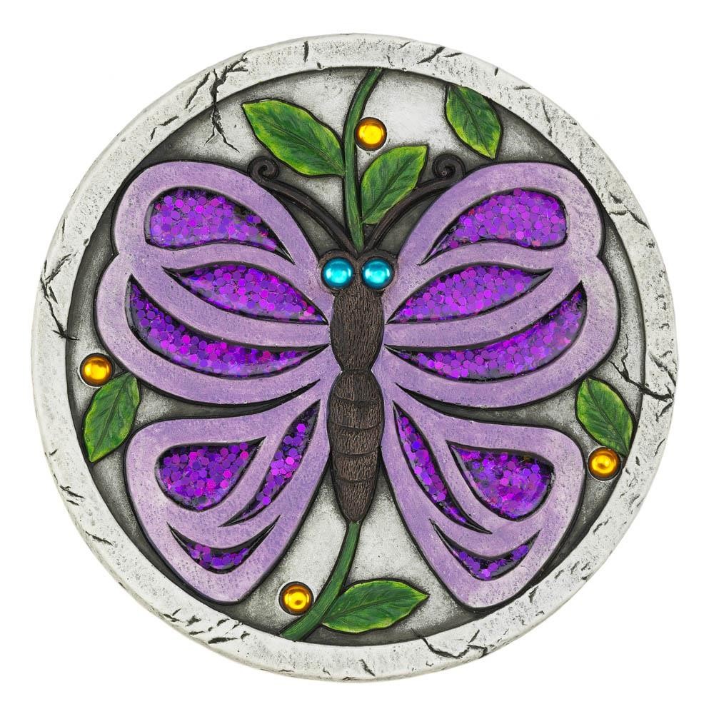 Purple Butterfly Garden Stepping Stone