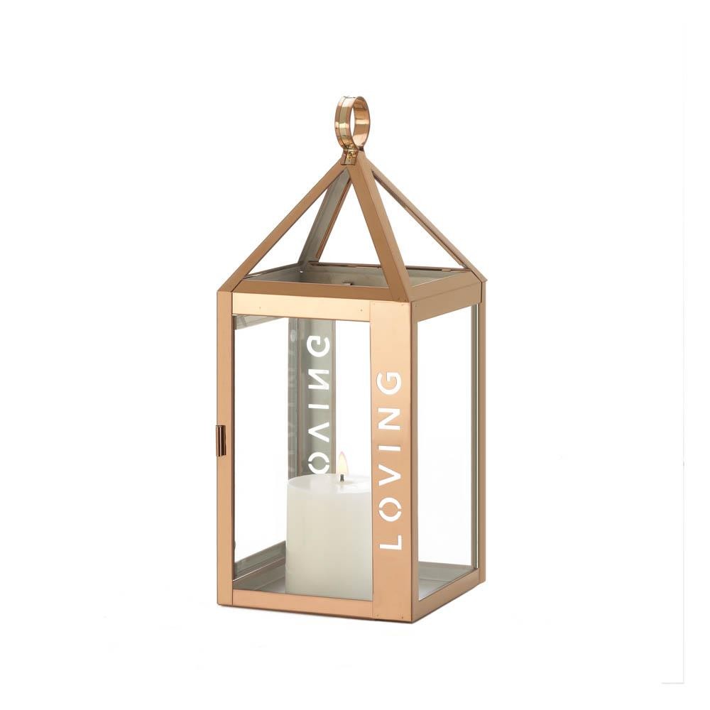 Rose Metal Frame Loving Lantern