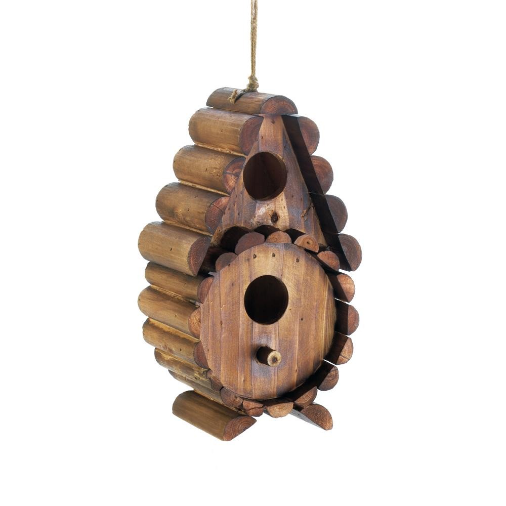 Round Log Birdhouse