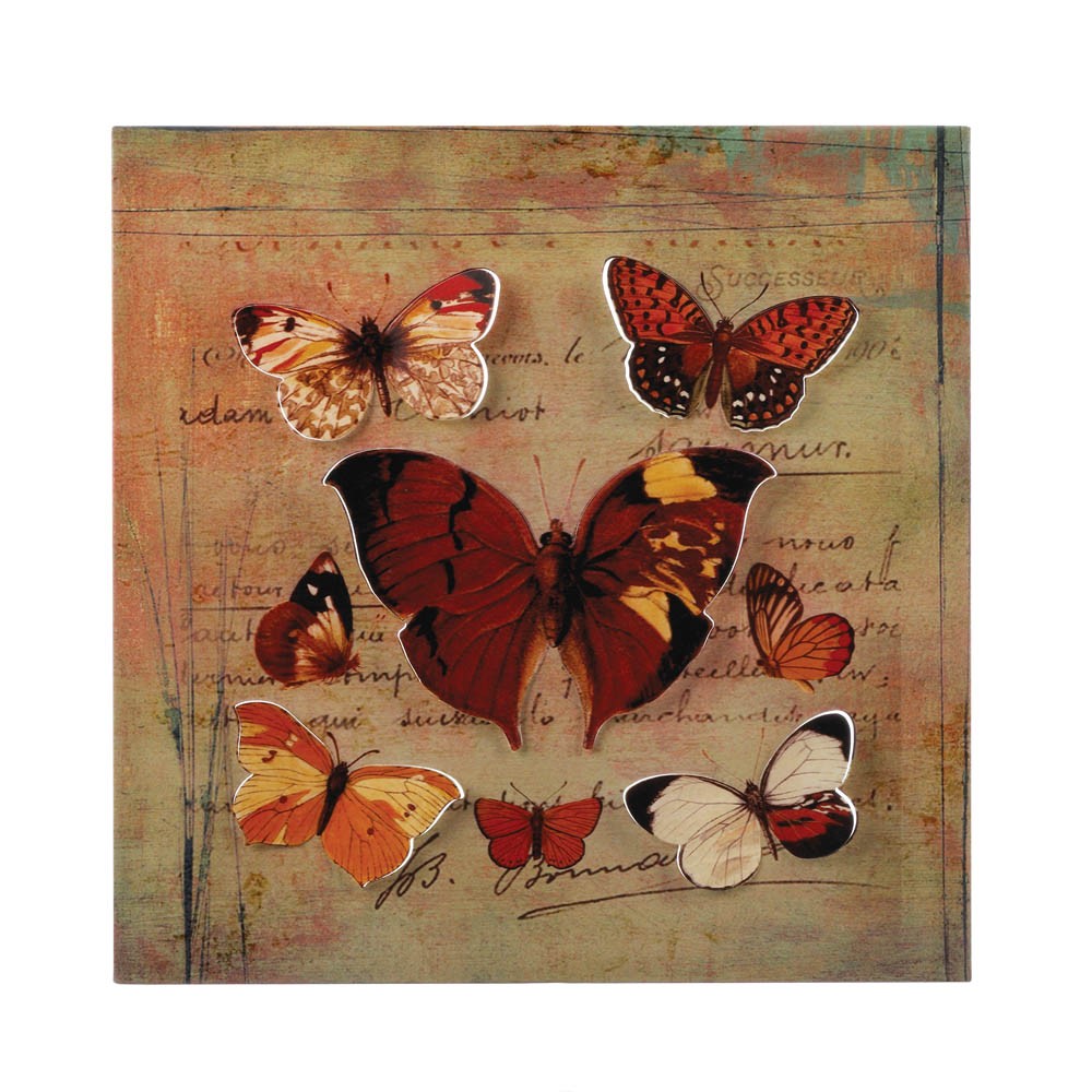 Rustic Butterfly 3-D Wall Art