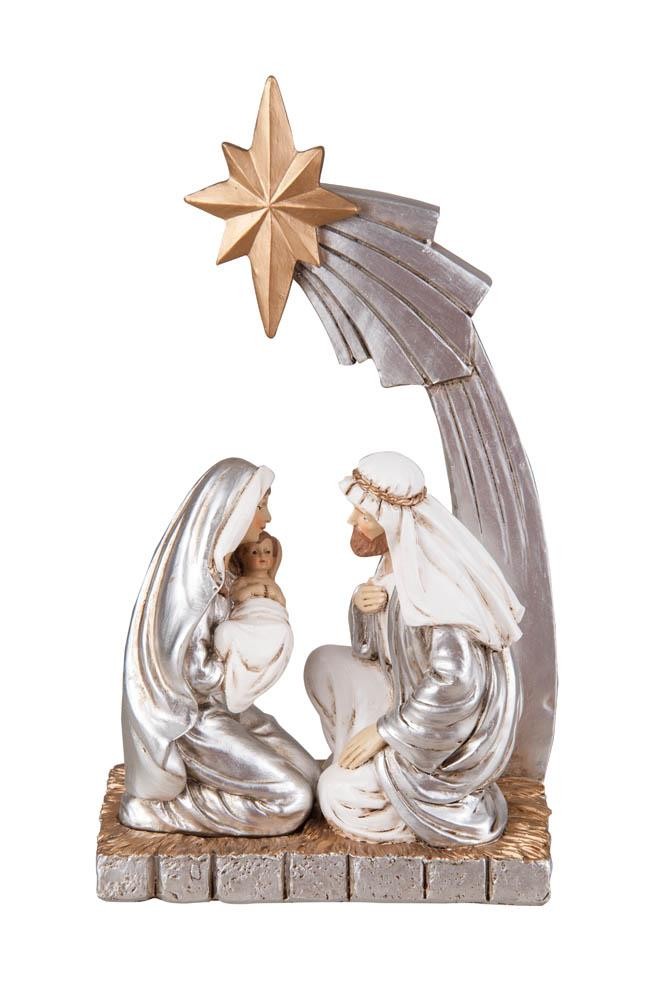 Silver Nativity Scene Figurine