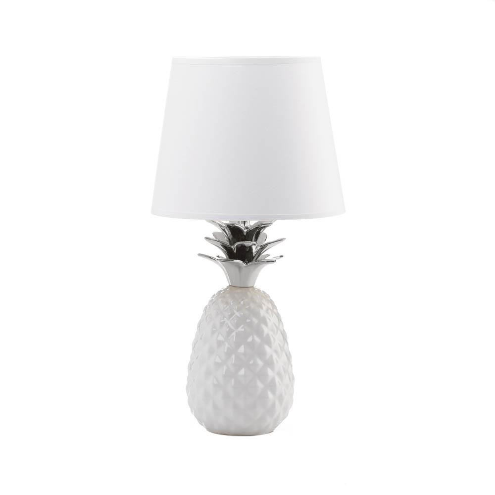 Silver Topped Pineapple Table Lamp